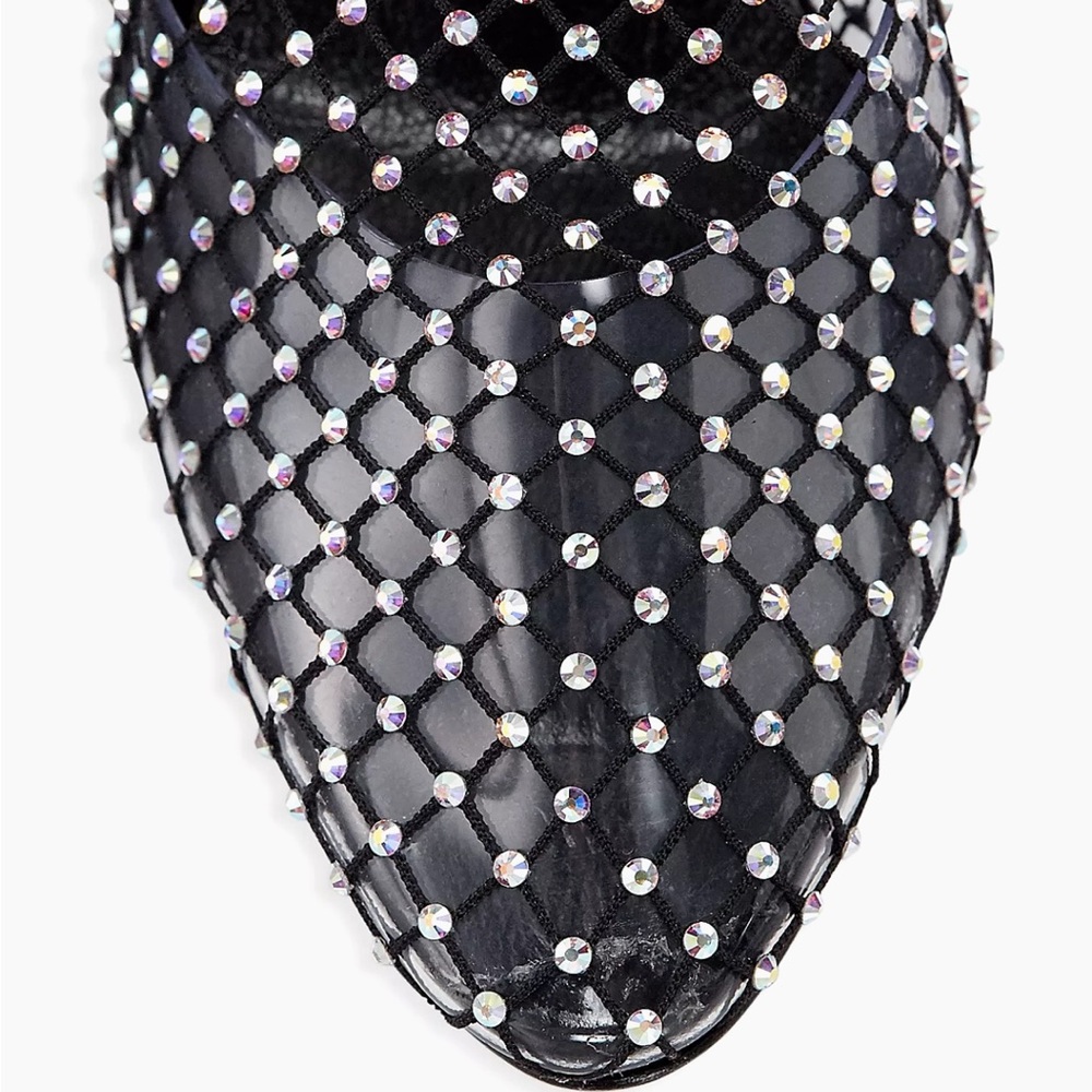 Saint Laurent Koller Crystal Rhinestone Sock Mesh Boots Size 37 - Picture 13 of 15